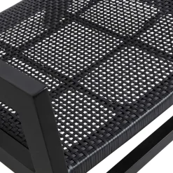 Wohnen Rattanmöbel|Lounge-Gartenmöbel*Outdoor Armlehnenstuhl in Schwarz - Fiela (2er Set)