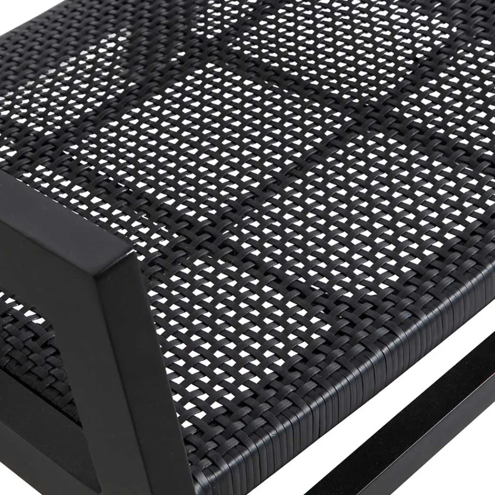 Wohnen Rattanmöbel|Lounge-Gartenmöbel*Outdoor Armlehnenstuhl in Schwarz - Fiela (2er Set)