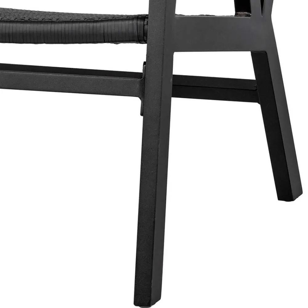 Wohnen Rattanmöbel|Lounge-Gartenmöbel*Outdoor Armlehnenstuhl in Schwarz - Fiela (2er Set)