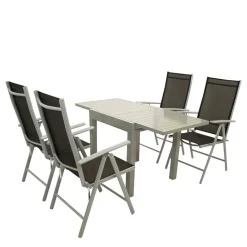 Wohnen Outdoor Essgruppe aus Aluminium - Trenta (fünfteilig)