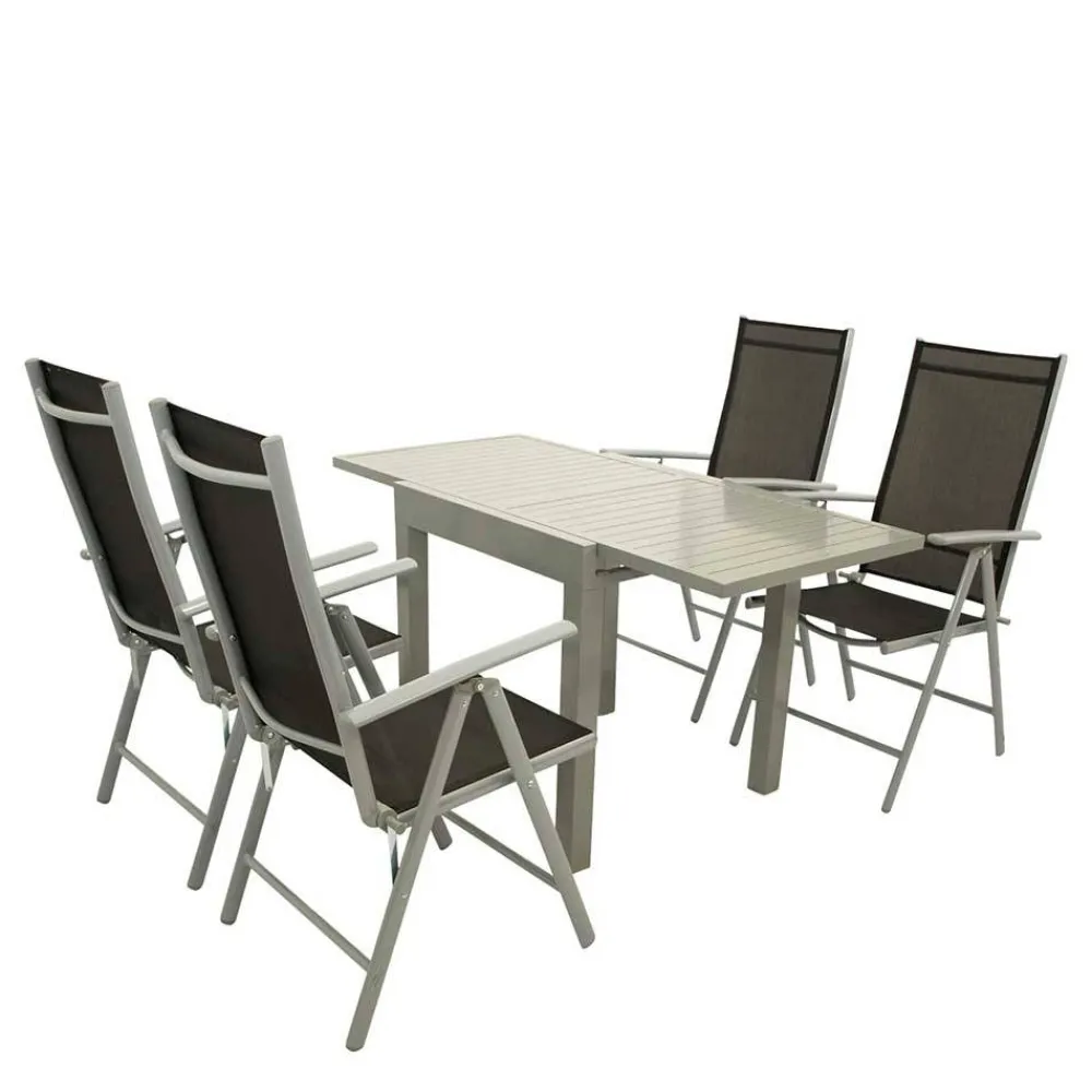 Wohnen Outdoor Essgruppe aus Aluminium - Trenta (fünfteilig)