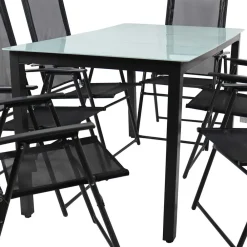 Wohnen Outdoor Essgruppe in modernem Design - Fridamo (siebenteilig)