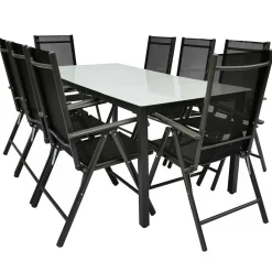 Wohnen Outdoor Esstischgruppe Set - Yumagno (neunteilig)