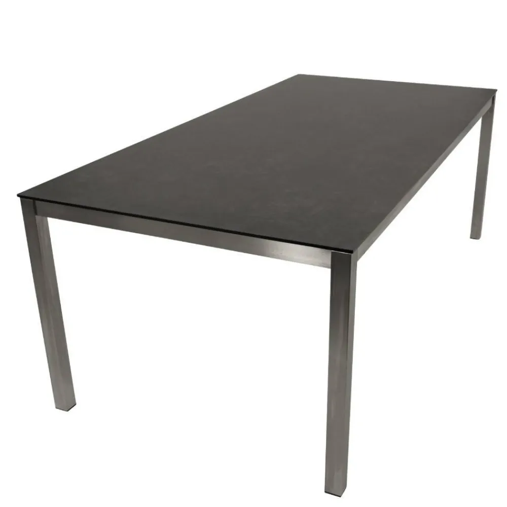 Wohnen Metall-Gartenmöbel*Outdoor Glastisch in Keramikoptik - Hitma