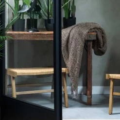 Wohnen Outdoor Hocker aus Geflecht Kunstrattan - Abajo (2er Set)