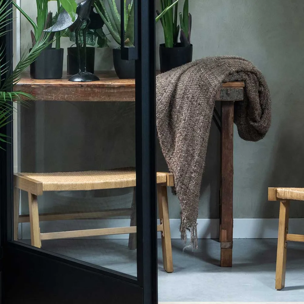 Wohnen Outdoor Hocker aus Geflecht Kunstrattan - Abajo (2er Set)