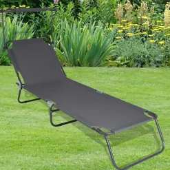 Wohnen Outdoor Klappliege in Dunkelgrau - Spid