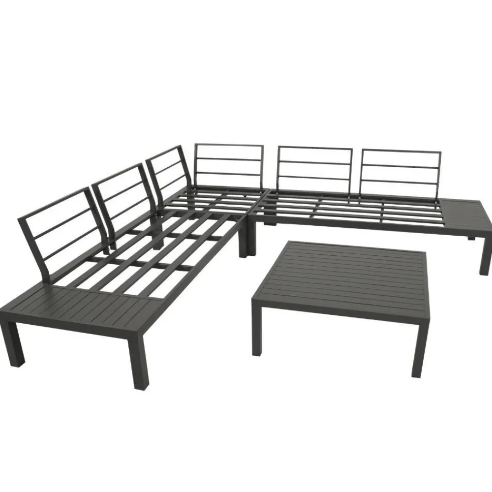 Wohnen Outdoor Lounge Ecksofa mit Tisch - Stramo (vierteilig)