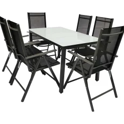 Wohnen Outdoor Sitzgruppe mit Glastisch - Franatico (siebenteilig)