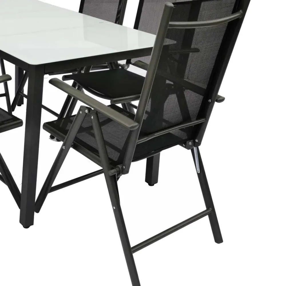 Wohnen Outdoor Sitzgruppe mit Glastisch - Franatico (siebenteilig)