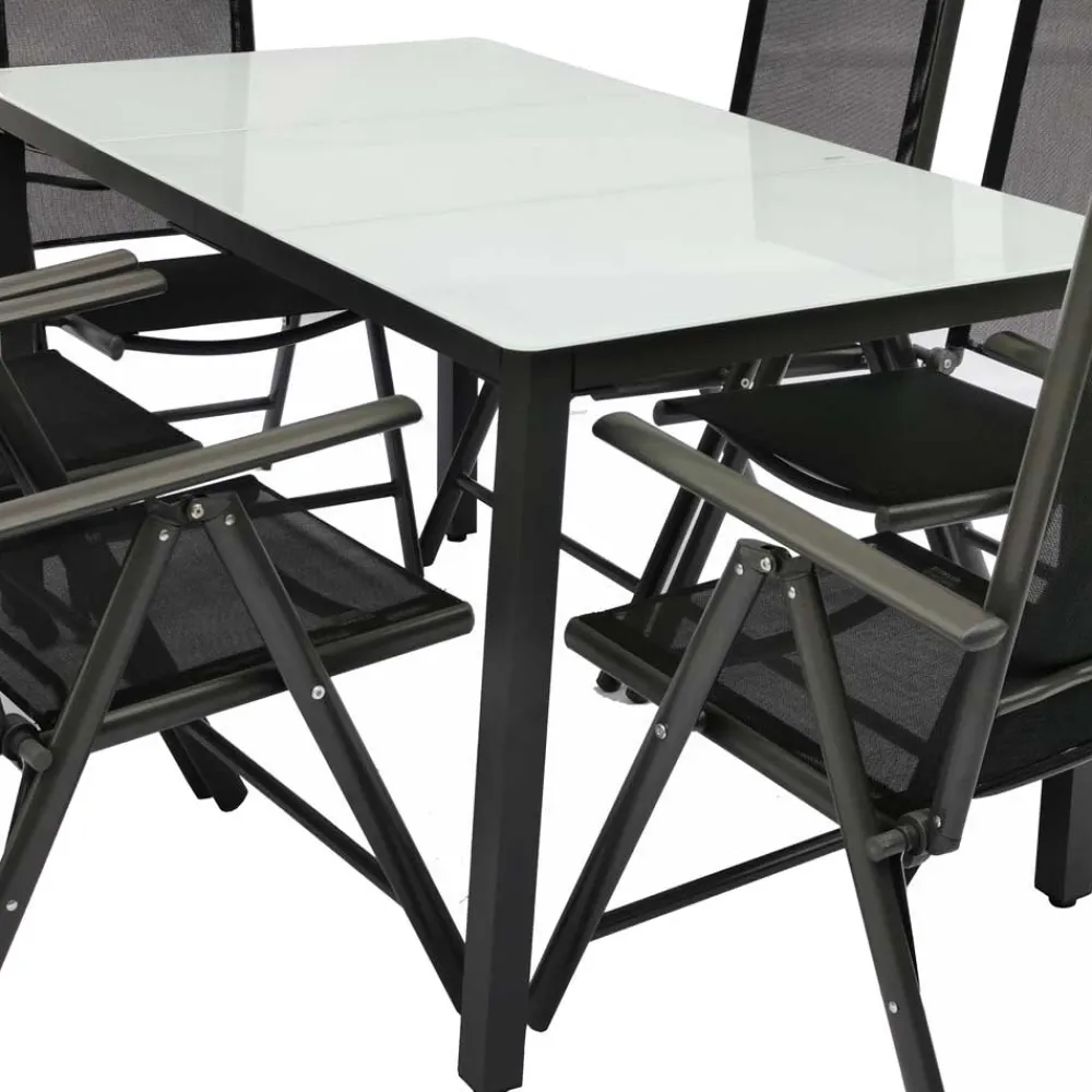 Wohnen Outdoor Sitzgruppe mit Glastisch - Franatico (siebenteilig)