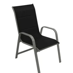 Wohnen Metall-Gartenmöbel|Korbmöbel*Outdoor Stapelstühle mit hoher Lehne - Niridena (2er Set)