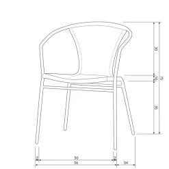 Wohnen Rattanmöbel*Outdoor Stühle aus Kunstrattan - Mondello (4er Set)
