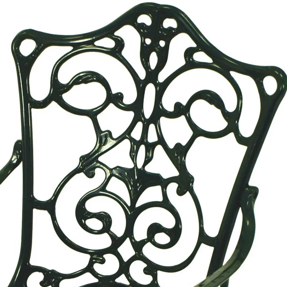 Wohnen Outdoor Stuhl mit Armlehnen in Dunkelgrün - Tilano