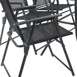 Wohnen Glasmöbel|Balkonmöbel*Outdoor Tisch & Klappstühle Set - Alcamo (siebenteilig)