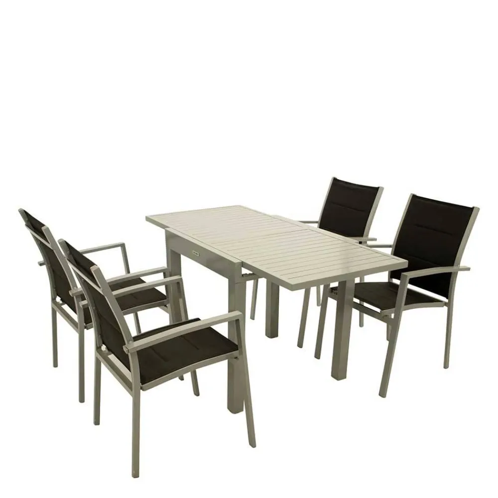 Wohnen Sitzgruppe|Balkonmöbel*Outdoor Tisch mit Armlehnenstühlen - Ashford (fünfteilig)