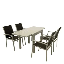 Wohnen Sitzgruppe|Balkonmöbel*Outdoor Tisch mit Armlehnenstühlen - Ashford (fünfteilig)