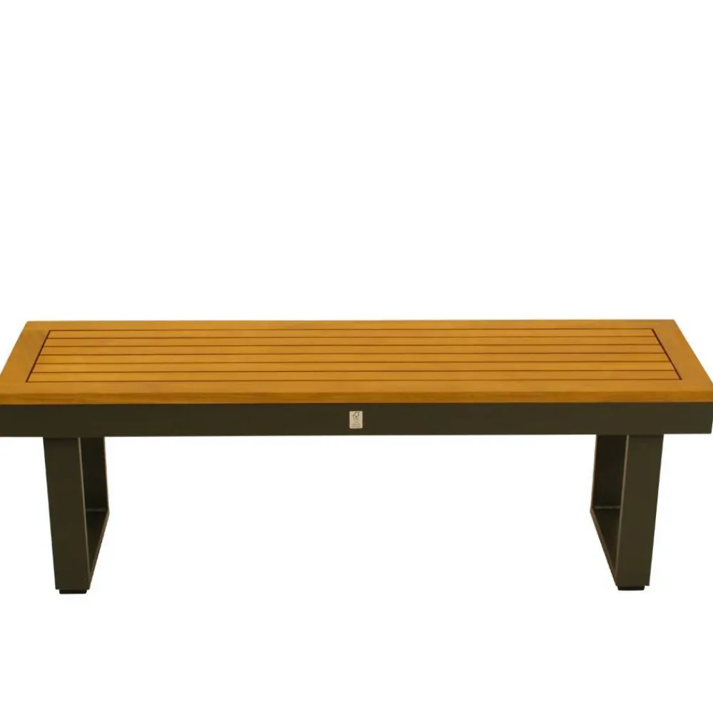 Wohnen Metall-Gartenmöbel|Gartenbänke*Outdoorbank ohne Lehne aus Akazienholz - Abrahams