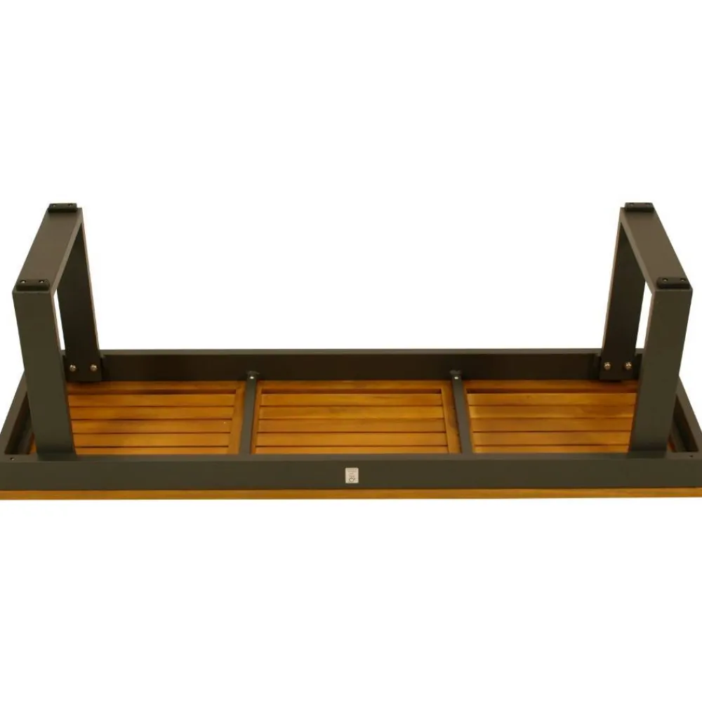 Wohnen Metall-Gartenmöbel|Gartenbänke*Outdoorbank ohne Lehne aus Akazienholz - Abrahams