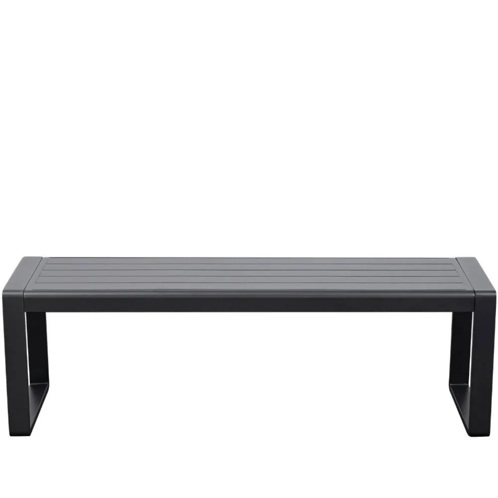 Wohnen Metall-Gartenmöbel|Gartenbänke*Outdoorbank ohne Lehne mit zwei Sitzplätzen - Contrasta