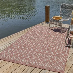 Wohnen Outdoorteppich mit geometrischem Rauten Muster - Mirror