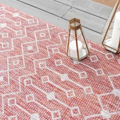 Wohnen Outdoorteppich mit geometrischem Rauten Muster - Mirror