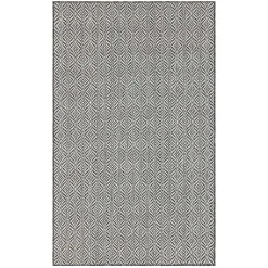 Wohnen Outdoorteppich mit Muster in Dunkelgrau Creme - Bird