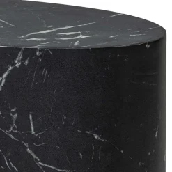 Wohnen Schwarze Möbel|Küchentische*Ovale Beistelltische als Paar - Geneke (zweiteilig)