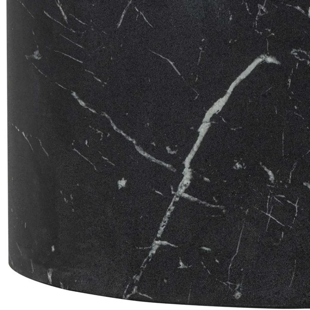 Wohnen Schwarze Möbel|Küchentische*Ovale Beistelltische als Paar - Geneke (zweiteilig)