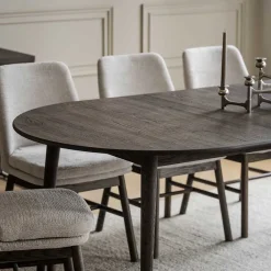 Wohnen Küchentische|Skandinavische Möbel*Ovaler Ausziehtisch in Eiche Dunkel - Relencia