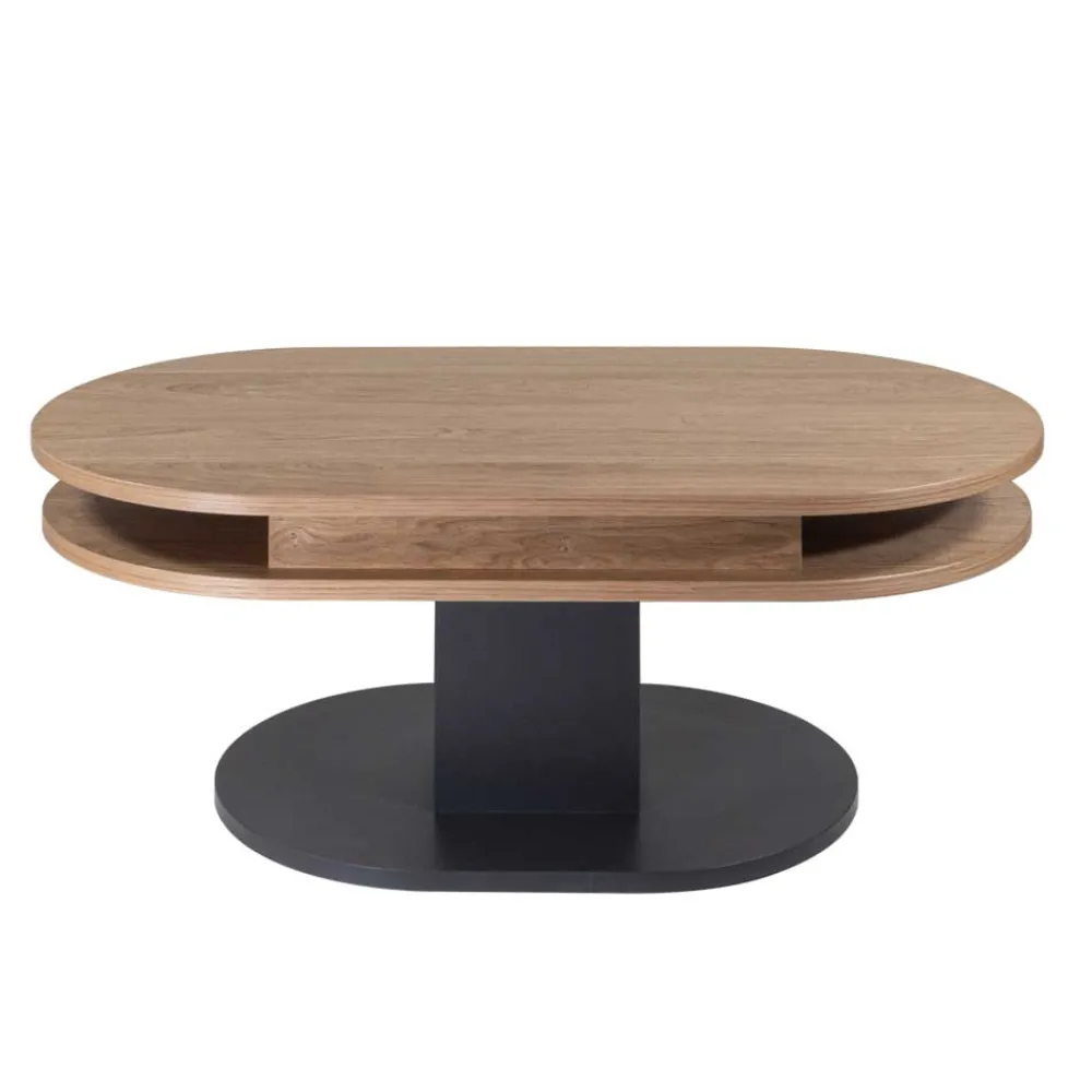 Wohnen Ovaler Couchtisch höhenverstellbar - Padmas