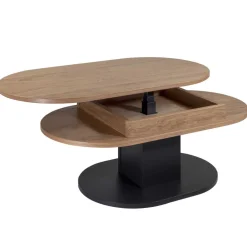 Wohnen Ovaler Couchtisch höhenverstellbar - Padmas