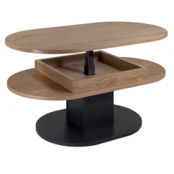 Wohnen Ovaler Couchtisch höhenverstellbar - Padmas