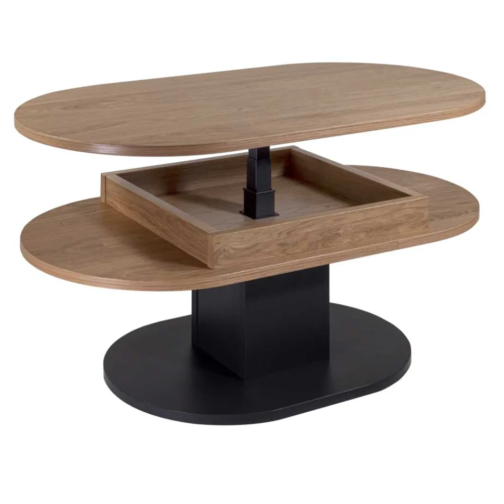 Wohnen Ovaler Couchtisch höhenverstellbar - Padmas