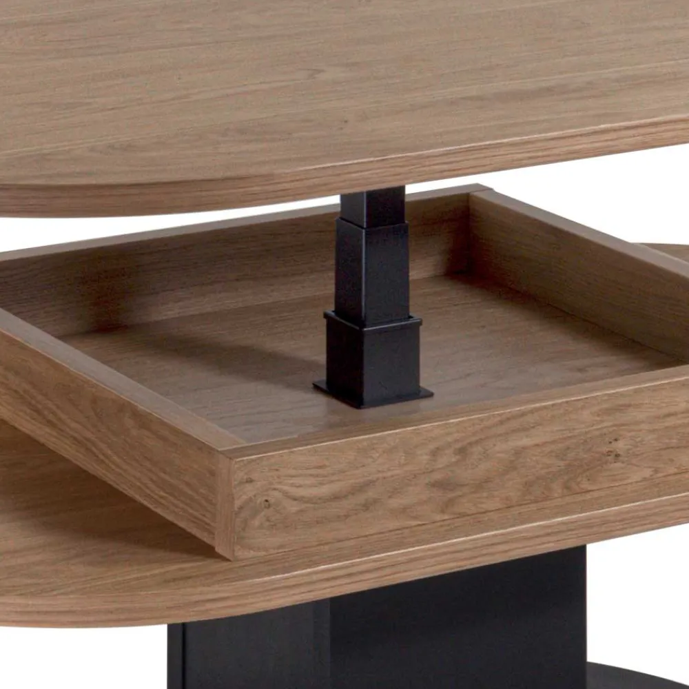 Wohnen Ovaler Couchtisch höhenverstellbar - Padmas