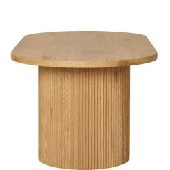 Wohnen Ovaler Couchtisch in Eiche Holzoptik - Saracan