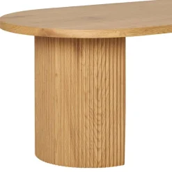 Wohnen Ovaler Couchtisch in Eiche Holzoptik - Saracan