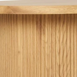 Wohnen Ovaler Couchtisch in Eiche Holzoptik - Saracan