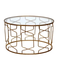 Wohnen Ovaler Design Couchtisch aus Klarglas - Arsenal