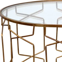 Wohnen Ovaler Design Couchtisch aus Klarglas - Arsenal