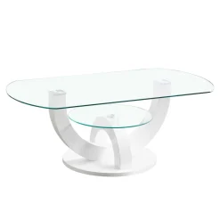 Wohnen Designermöbel*Ovaler Design Glastisch fürs Wohnzimmer - Trucos