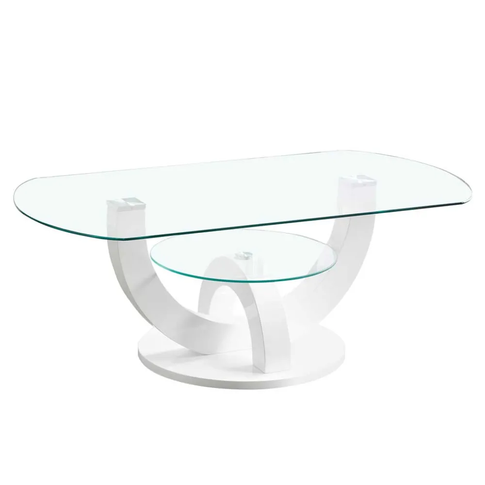 Wohnen Designermöbel*Ovaler Design Glastisch fürs Wohnzimmer - Trucos
