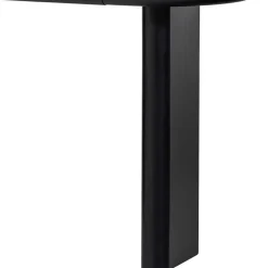 Kinder Wohnen Ovaler Design Schreibtisch in Schwarz Holzoptik - Belinda