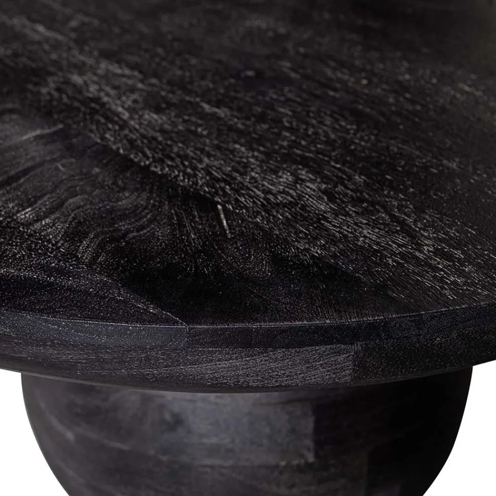 Wohnen Ovaler Design-Couchtisch in Schwarz - Islando