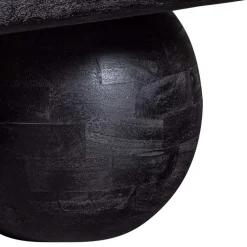 Wohnen Ovaler Design-Couchtisch in Schwarz - Islando