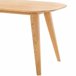 Wohnen Massivholzmöbel|Küchentische*Ovaler Eichentisch Kathyn im Retro Design