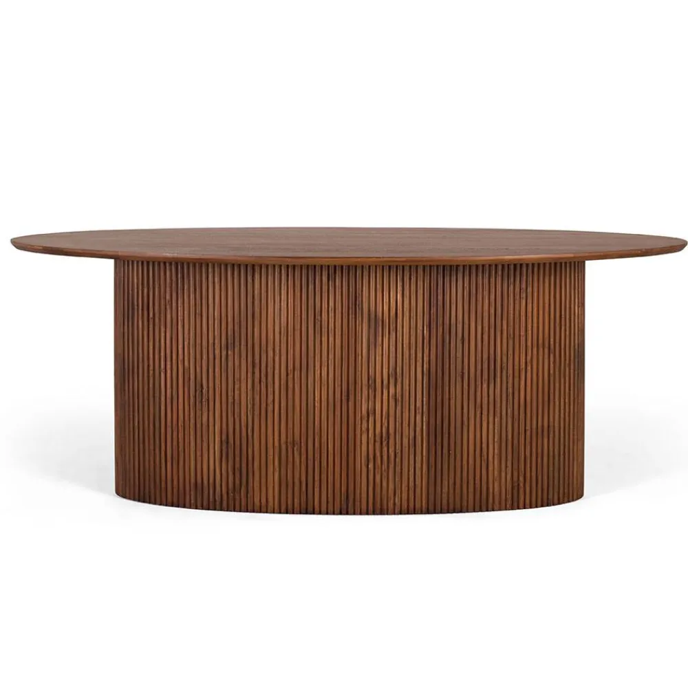 Wohnen Ovaler Esstisch auf Sockelgestell - Ise