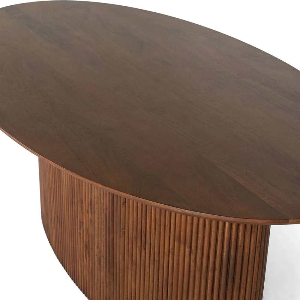 Wohnen Ovaler Esstisch auf Sockelgestell - Ise