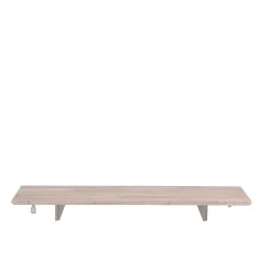 Wohnen Ovaler Esstisch Eiche White Wash & 4 Stühle Pessoa mit Webstoff Grau (fünfteilig)