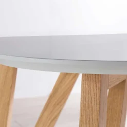 Wohnen Skandinavische Möbel*Ovaler Esszimmer Esstisch in Grau & Eichefarben - Mevyda